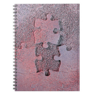 Pink Jigsaw Puzzle for Autism Awareness Month Spiral Notebook