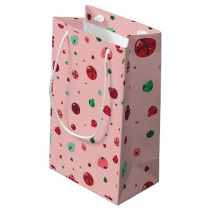 Pink Jingle Bells Christmas Gift Bag