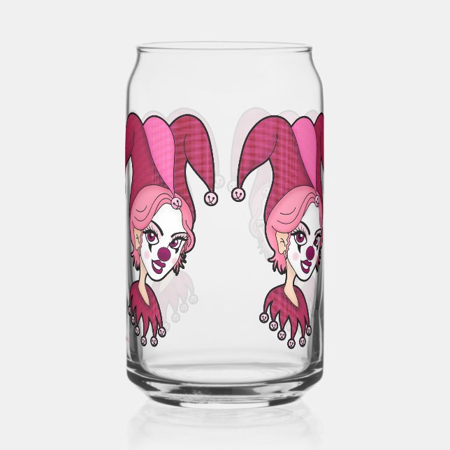 Pink Joker Screwball Graphics Can Glass (Right)