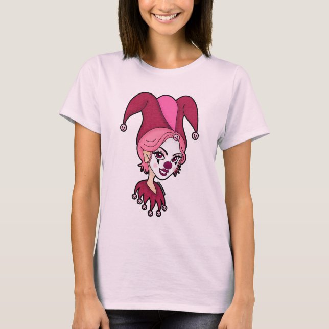 Pink Joker Screwball Graphics T-Shirt (Front)