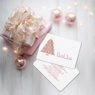 Pink Joyoux Noel Thank You Card