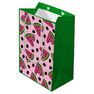 Pink Juicy Watermelon Wedge Seeds Fruit Medium Gift Bag
