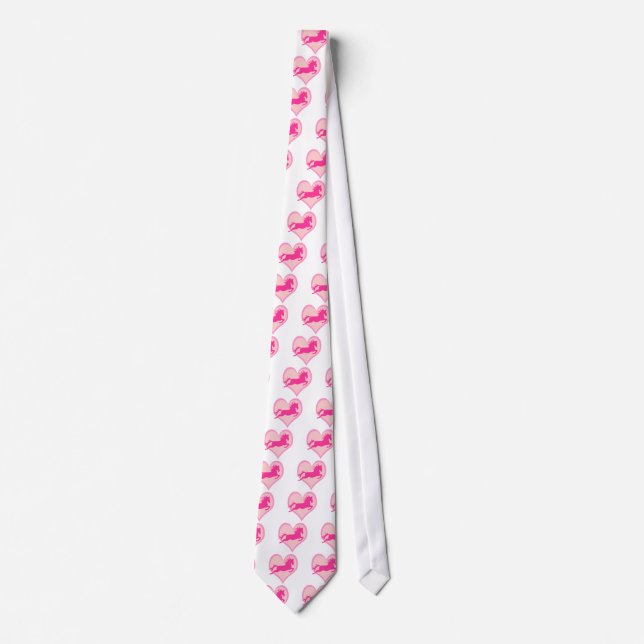 Pink Jumping Pony and Heart Tie (Front)