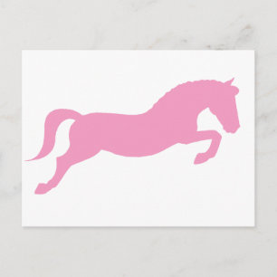 Pink Jumping Pony Postcard