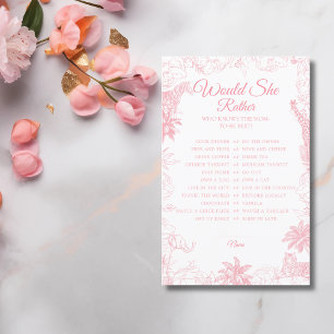 Pink Jungle Safari Baby Shower Would She Rather