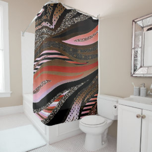 Pink Jungle Shower Curtain