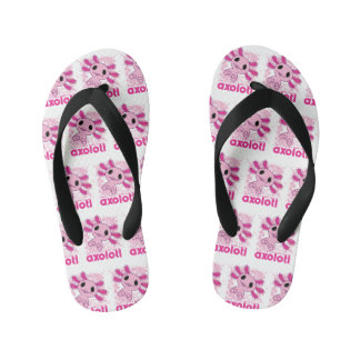 Pink Just A Girl Who Loves Axolotl Kid's Jandals