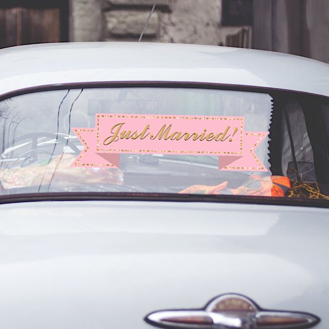 Pink Just Married Banner (Creator Uploaded)