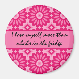 Pink kaleidoscope dieting loving affirmation magnet