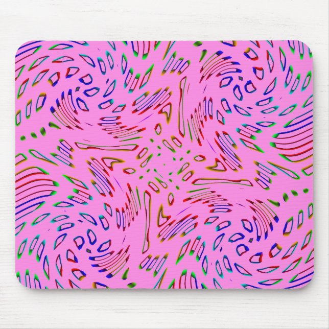 Pink Kaleidoscope Mouse Pad (Front)