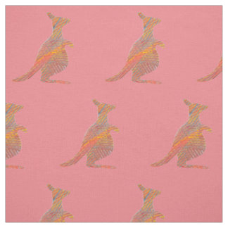 Pink Kangaroo Combed Cotton Girl's Fabric