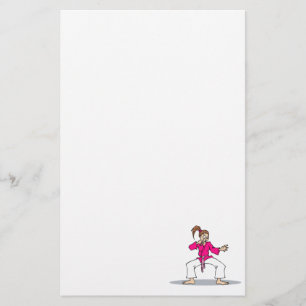 Pink Karate Stationery