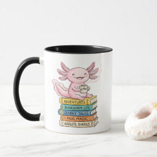 Pink Kawaii Axolotl Mug - Cute Just A Girl Gift