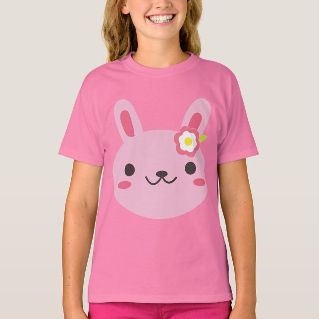 Pink Kawaii Bunny T-Shirt (Front)