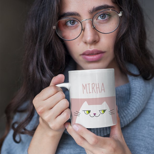 Pink Kawaii Cat Mug (Creator Uploaded)