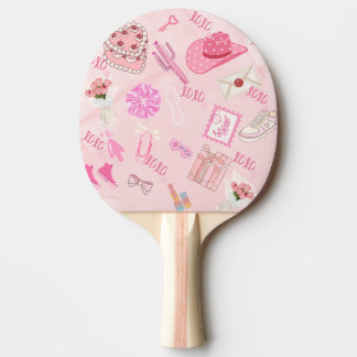 Pink Kawaii girly pingpong paddle