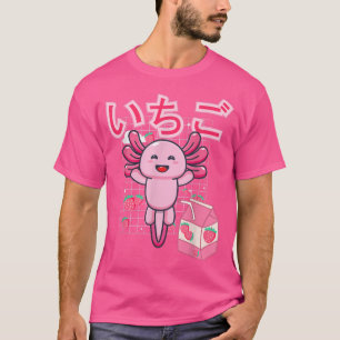 Pink Kawaii Japanese Aesthetic Strawberry Milk Cut T-Shirt