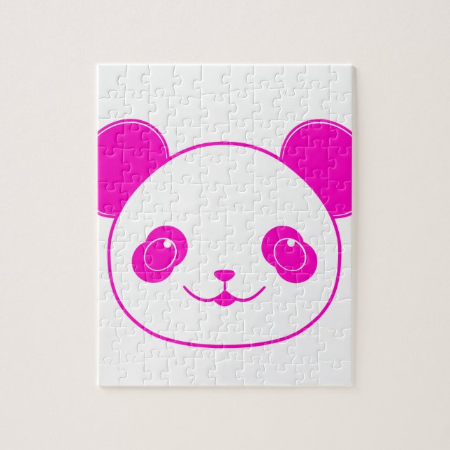Pink Kawaii Panda Bear Jigsaw Puzzle (Vertical)