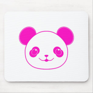 Pink Kawaii Panda Bear Mouse Pad