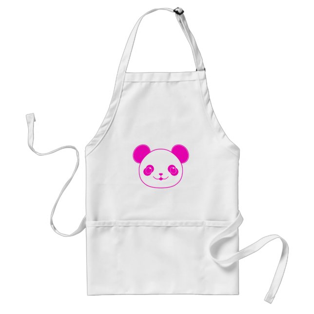 Pink Kawaii Panda Bear Standard Apron (Front)