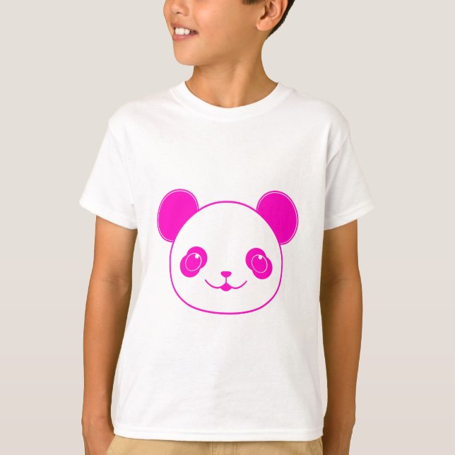 Pink Kawaii Panda Bear T-Shirt (Front)