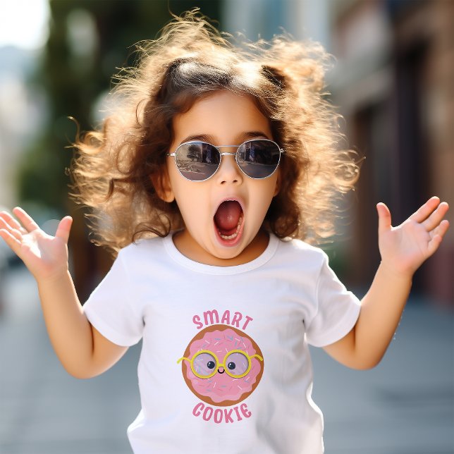 Pink Kawaii Smart Cookie Toddler T-Shirt (This incredibly cute kawaii toddler t shirt is the ultimate accessory when your little one steps out)