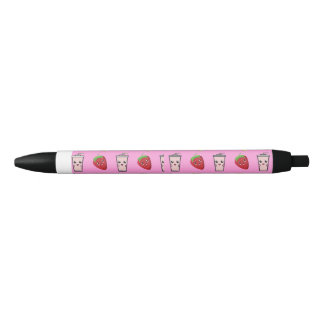PINK KAWAII STRAWBERRY AND CHEESECAKE BLACK INK PEN