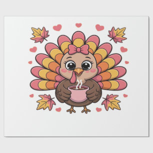 pink kawaii thanksgiving turkey Classic T-Shirt Wrapping Paper