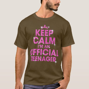 Pink Keep Calm Im An Official nager 13th Birthday T-Shirt