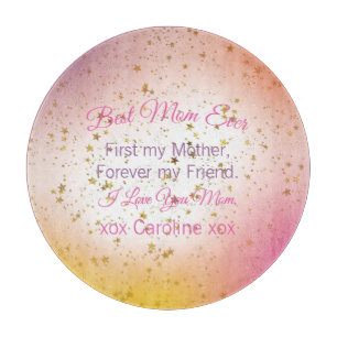 Pink Keepsake Quote Elegant Modern Mothers Day Cutting Board