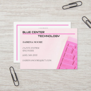  Pink  Keyboard Information Technology  Business Card