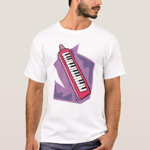 Pink Keytar portable 80s keyboard piano graphic T-Shirt