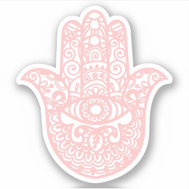 Pink Khamsa Hand Good luck (Front)