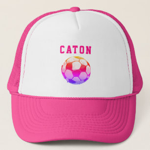 Pink Kids Soccer Personalised Trucker Hat
