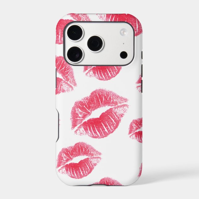 Pink Kiss Lips Pattern Modern Pop Art (Back)