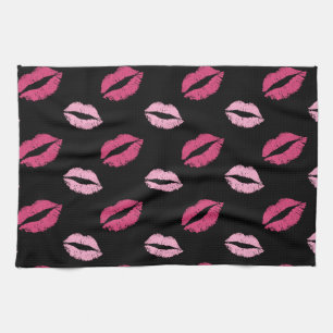 Pink Kisses Tea Towel