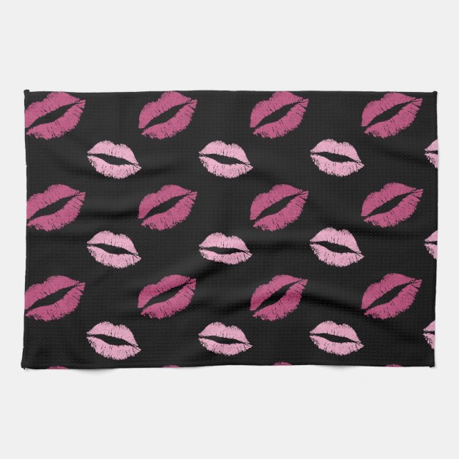 Pink Kisses Tea Towel (Horizontal)