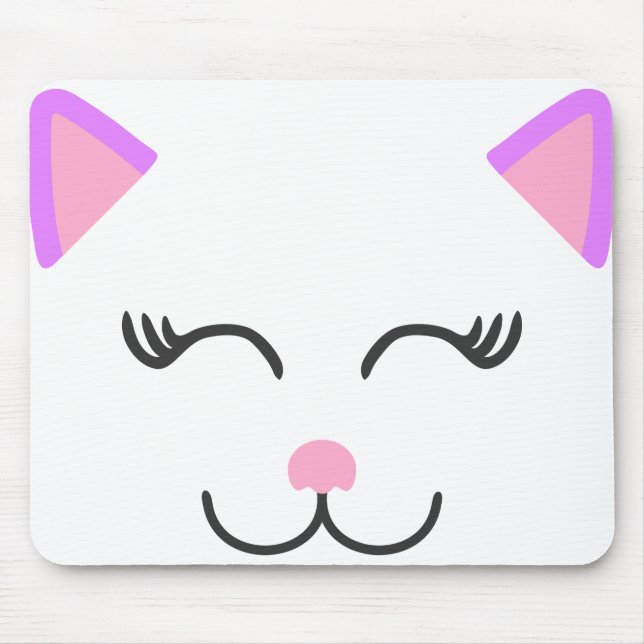 Pink kitty cat mouse pad (Front)