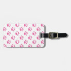 Pink kitty paw print patter