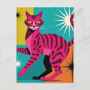 Pink Kitty Postcard