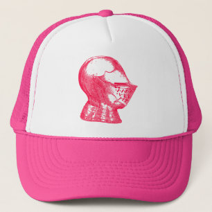 Pink Knight Mediaeval Armour Helmet Knights Trucker Hat
