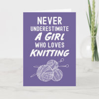 Pink Knitting Cards Craft Knitter Wool