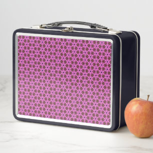 Pink Labyrinth Metal Lunch Box