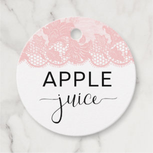 Pink Lace Bottle Tags
