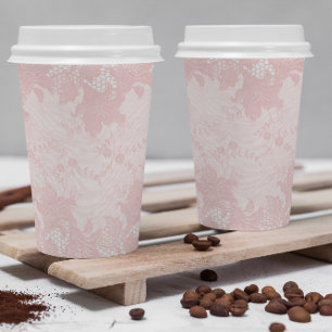 Pink Lace Coffee Bar Paper Cups
