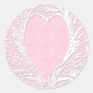 pink lace heart envelope seal