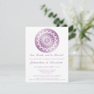 Pink Lace Mandala Rehearsal Dinner Invitation