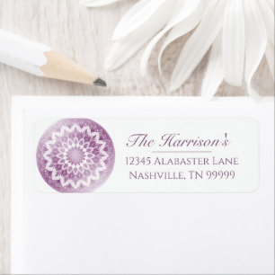 Pink Lace Mandala Wedding Address