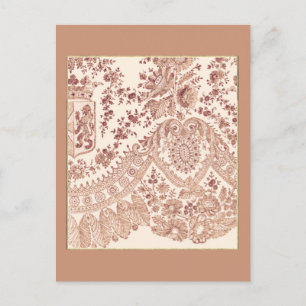 Pink Lace Roses Postcard