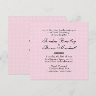 Pink Lace Wedding Invitations